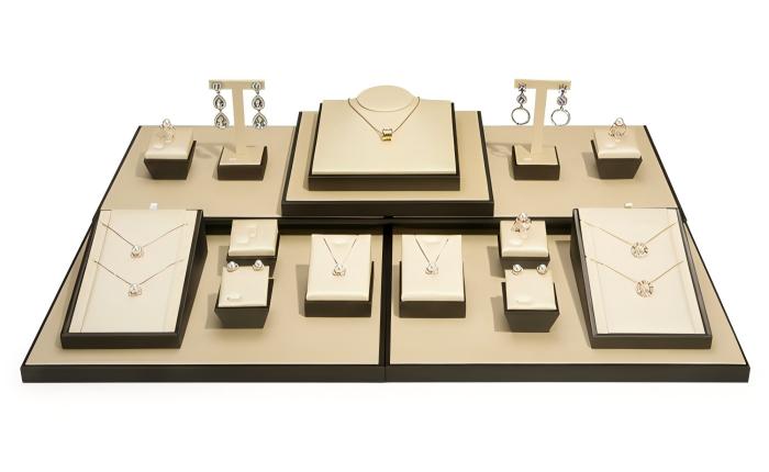 Luxury Jewelry Counter Display System for Premium Retail Boutique
